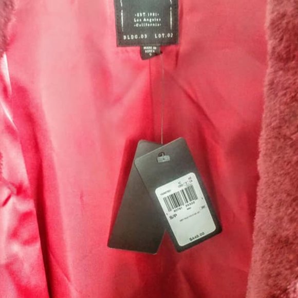 GUESS FAUX FUR COAT - Picture 2 of 5